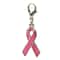 12 Pack: Charmalong™ Pink & Rhodium Ribbon Charm by Bead Landing™
